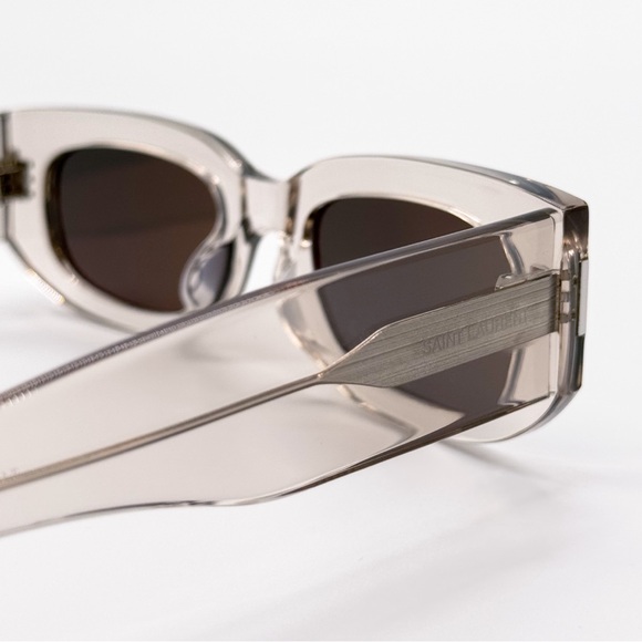 NEW SAINT LAURENT SL697 003 CLEAR GRAY UNISEX SUNGLASSES SAINT LAURENT SL 697 - Picture 7 of 10